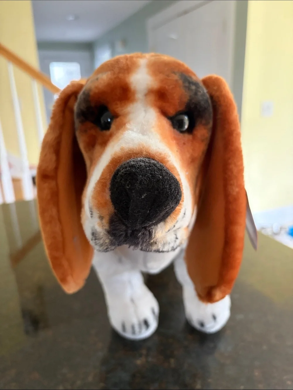 Melissa & Doug Plush Basset Hound - Brown, White & Black